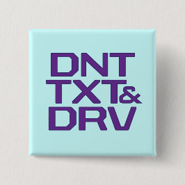 DNT TXT en DRV Vierkante Button 5,1 Cm