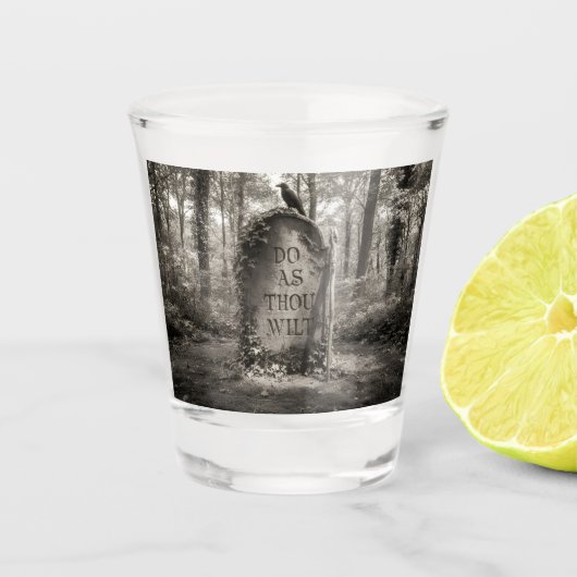 Do As Thy Wilt Shot Glass Glas (Voorkant)