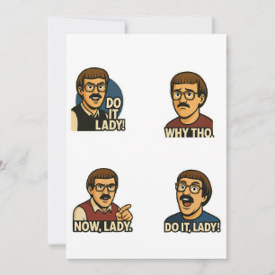 Do It Lady Meme – Grappig Retro Quote Ontwerp Kaart