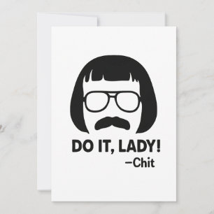 Do It Lady Meme – Grappig Retro Quote Ontwerp Kaart