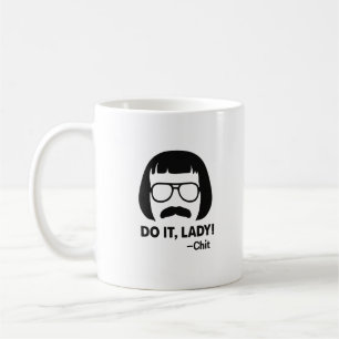Do It Lady Meme Mok – Minimalistische Zwarte Hoofd