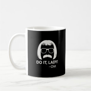 Do It Lady mème Mug - Minimaliste Black Head Logo