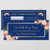 do-it-yourself | Carte cadeau Floral Gold (Devant / Derrière)