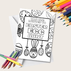 do-it-yourself Carte de coloration de l'invitation