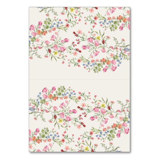 do-it-yourself Carte de place en arc fleuri à ress (Dos)