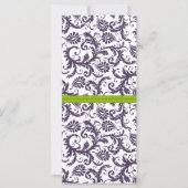 do-it-yourself Cartes de Place Mariage damassé Vin (Dos)