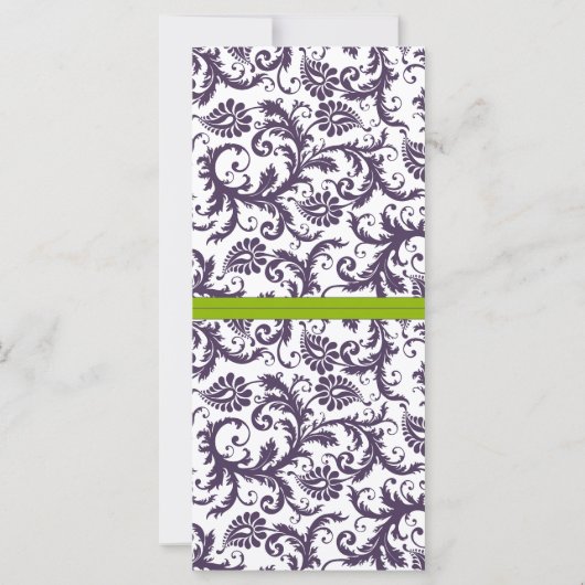 do-it-yourself Cartes de Place Mariage damassé Vin (Dos)