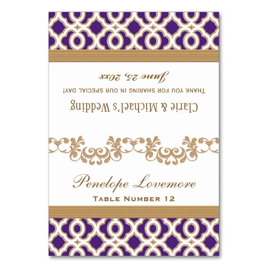 do-it-yourself Cartes de Place Plié Marocain D'Or (Par défaut)