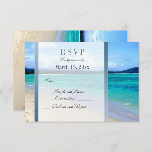 Do-it-yourself de mariage de destination RSVP (Devant / Derrière)