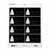 do-it-yourself étiquettes de mariage blanc mariage (Feuille entière)