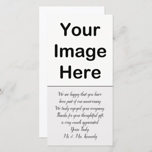 Do-it-yourself - Insertion de photo de Merci (Devant / Derrière)