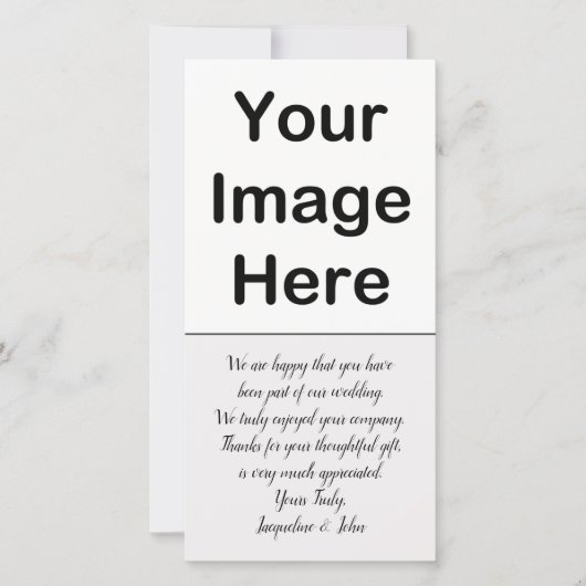 do-it-yourself - Insertion photo Mariage Merci (Devant)