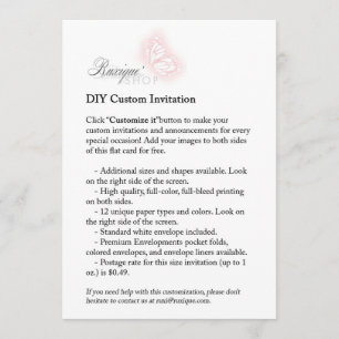 do-it-yourself Invitation personnalisée 5 x 7