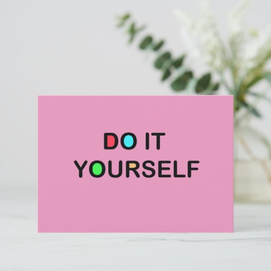 do-it-yourself - Invitations / Carré RSVP 3,5 pouc (Debout devant)