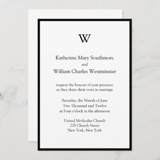 do-it-yourself Invitations De Mariage Modernes (Devant / Derrière)