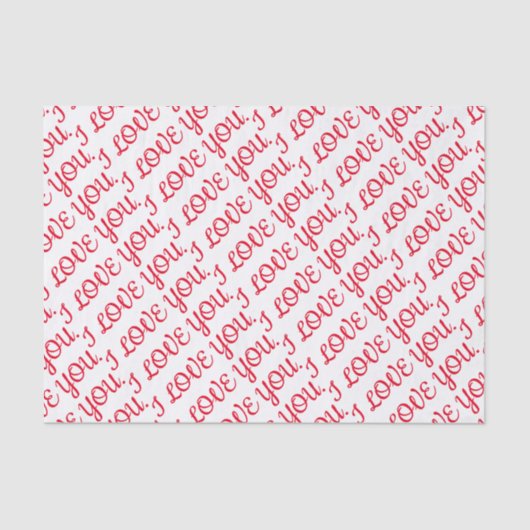 do-it-yourself JE T'AIME. Papier Mousseline (Recto)