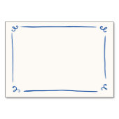 do-it-yourself Main Whimsical Tirée Navy Carte Ble (Dos)