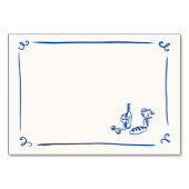 do-it-yourself Main Whimsical Tirée Navy Carte Ble (Devant)
