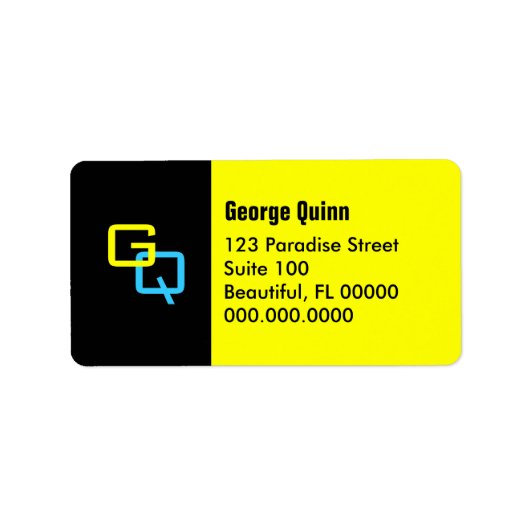 do-it-yourself Monogramme ~ 18 Étiquettes de adres (Devant)