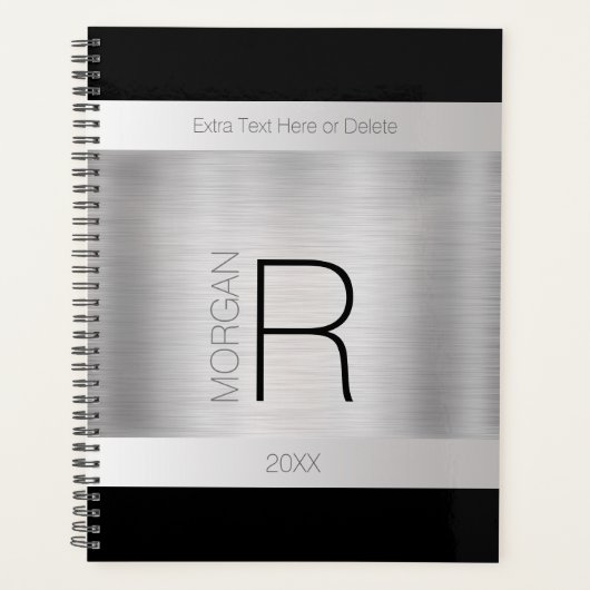 do-it-yourself Nom du monogramme, Texte gris noir, (Devant)