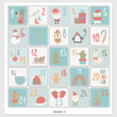 do-it-yourself Stickers Calendrier de l'Avent clas (Feuille)