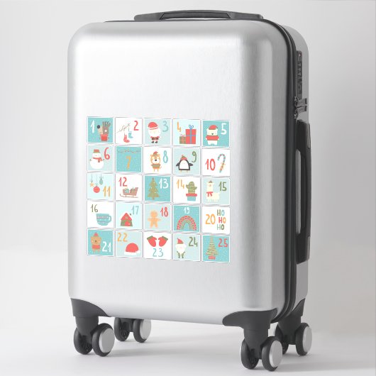 do-it-yourself Stickers Calendrier de l'Avent clas (Sur valise)