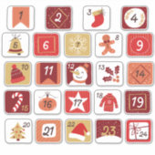 do-it-yourself Stickers Calendrier de l'Avent ROUG (Devant)