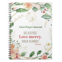Do Justice Floral Micah 6:8 Gepersonaliseerd Gebed