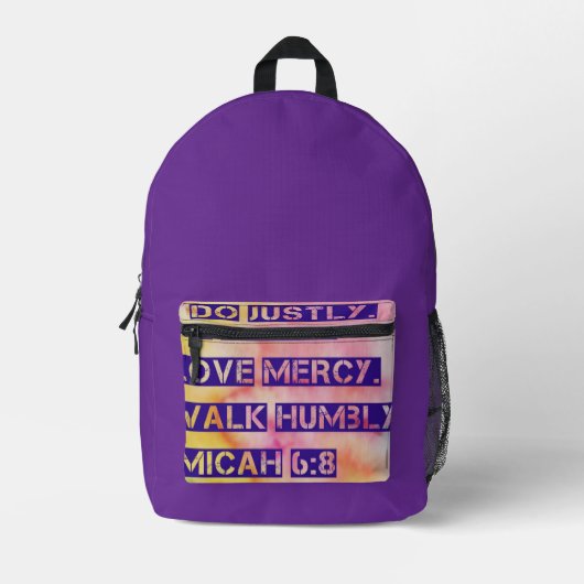 Do Justly - Micah Scripture Rugzak (Voorkant)
