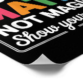 Do Math Not Magic Math Teacher Back To School Funn Poster (Hoek)