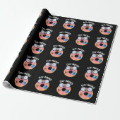 Do-nerd Funny Nerdy Donut Pun Dark BG Cadeaupapier (Uitgerold)