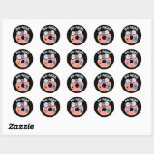 Do-nerd Funny Nerdy Donut Pun Dark BG Ronde Sticker (Vel)