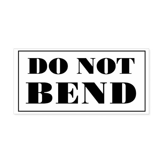 Do Not Bend Artwork Paper Envelope Message Rubberstempel (Afrduk)