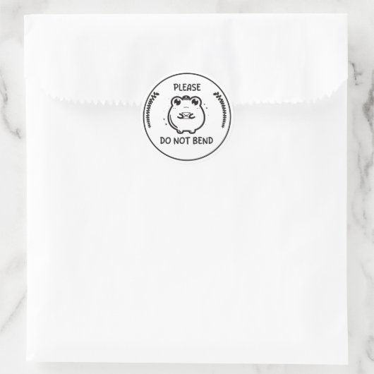 Do Not Bend please, frog postman sticker sheet (Sac)