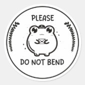 Do Not Bend please, frog postman sticker sheet (Devant)