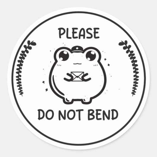 Do Not Bend please, frog postman sticker sheet (Devant)