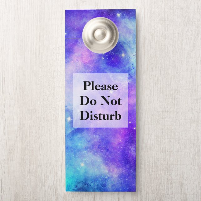 Do Not Disturb Purple and Blue Galaxy Space (Op knop)