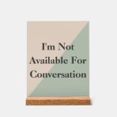 Do Not Disturb Quiet Please Productivity Acryl Bord (Voorkant)