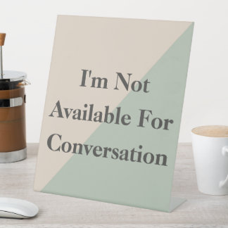 Do Not Disturb Quiet Space Productivity Reclamebord Met Voetstuk