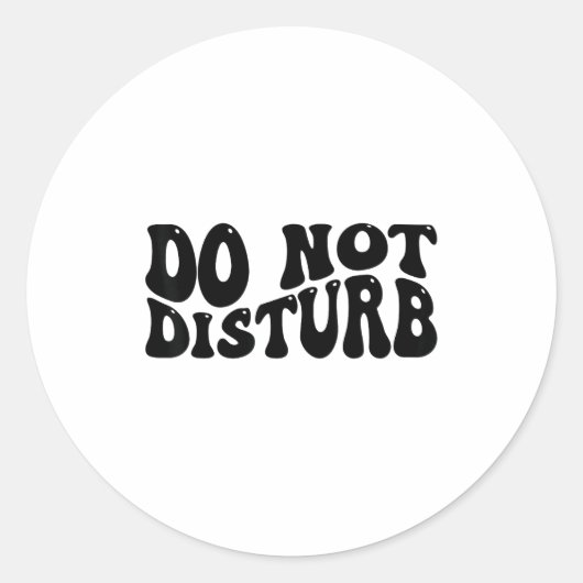 Do Not Disturb  Ronde Sticker (Voorkant)