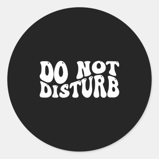 Do Not Disturb Ronde Sticker (Voorkant)