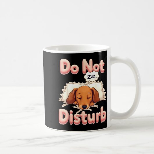 Do Not Disturb Wiener Dog Funny Dachshund Pajamas  Koffiemok (Rechts)