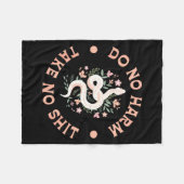 Do Not Harm Take No Funny Sarcastic Quotes Sarcasm Fleece Deken (Voorkant (Horizontaal))