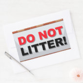 Do Not Litter  Rechthoekige Sticker (Envelop)