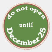 Do Not Open Til Christmas Stickers (Voorkant)