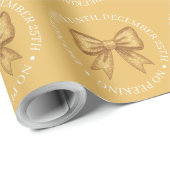 Do Not Open Until Christmas Gold Cadeaupapier (Rol Hoek)