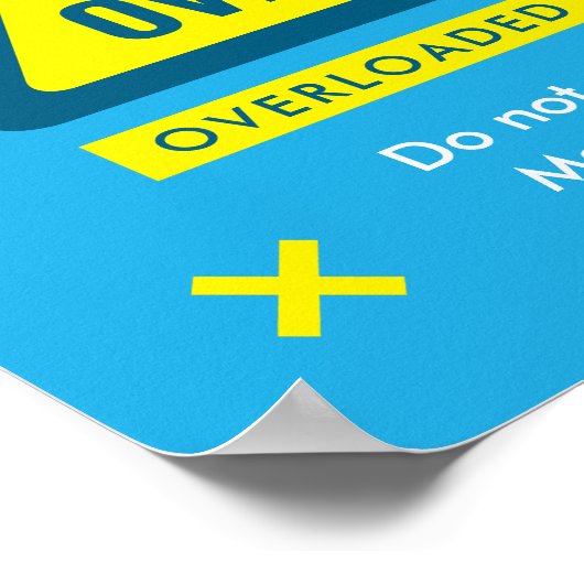 Do Not Overload Laundromat Warning Sign Poster (Coin)