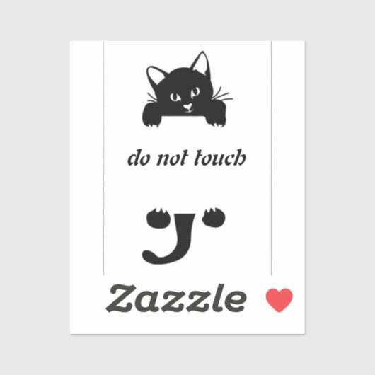 do not touch cat hands sticker (Vel)