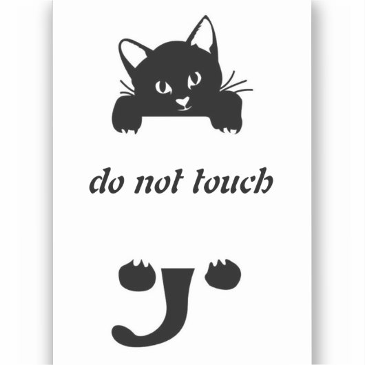 do not touch cat hands sticker (Voorkant)