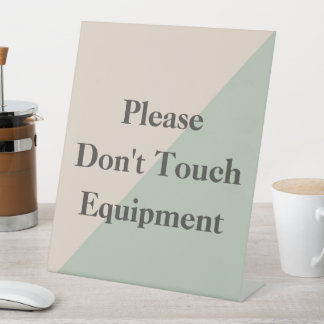 Do Not Touch Equipment Professional Boundary Reclamebord Met Voetstuk